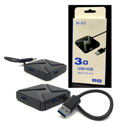 USB 3.0 4-Port Square Hub H-01